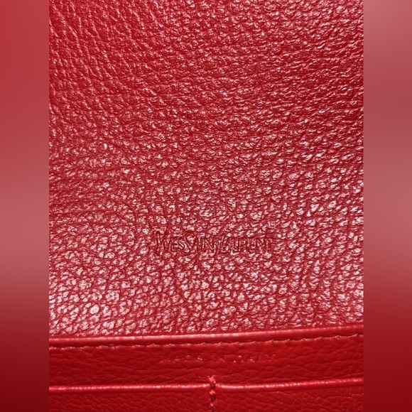 YSL Red Belle Du Jour Long Wallet - Picture 9 of 14